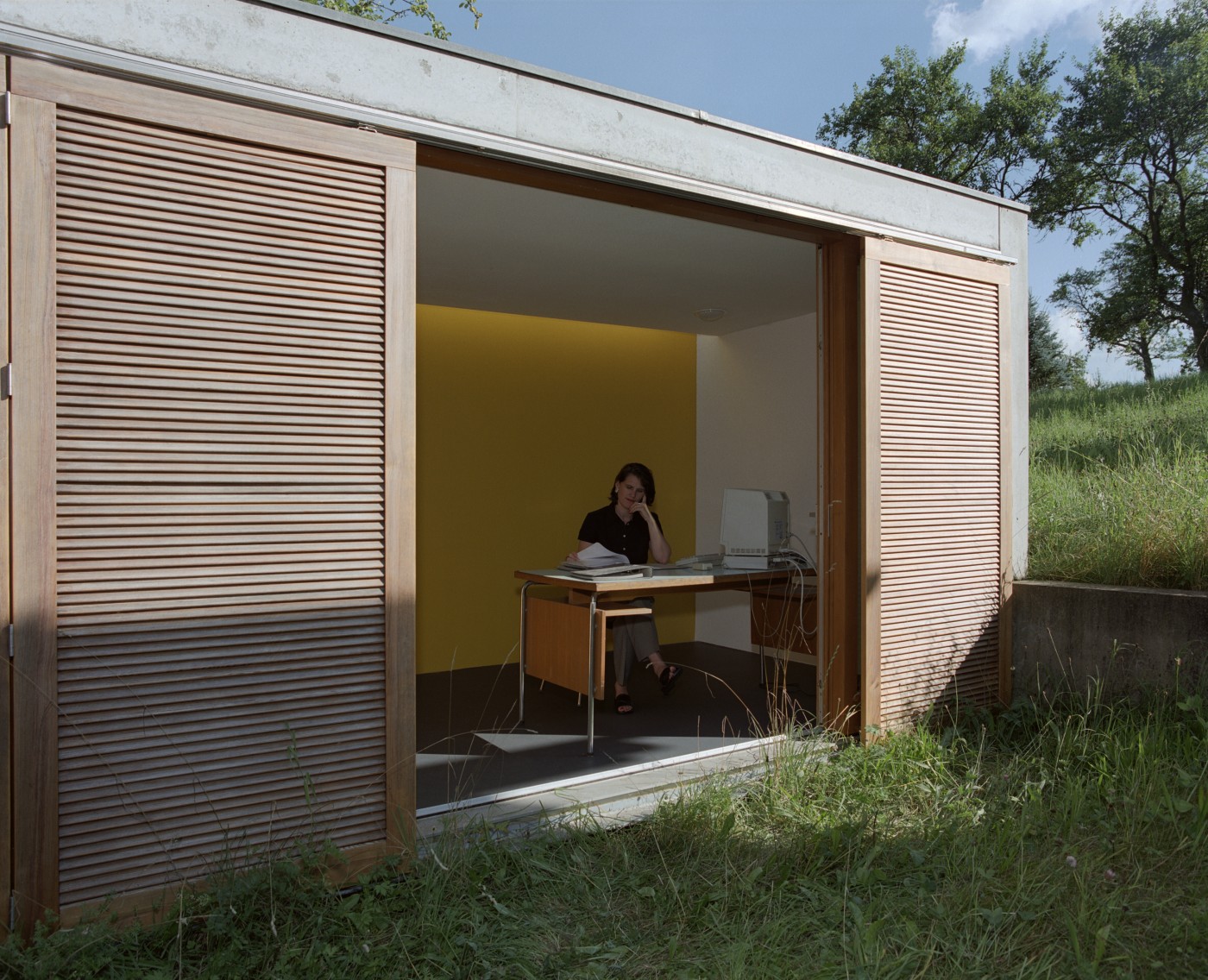 courtyard view onto atelier