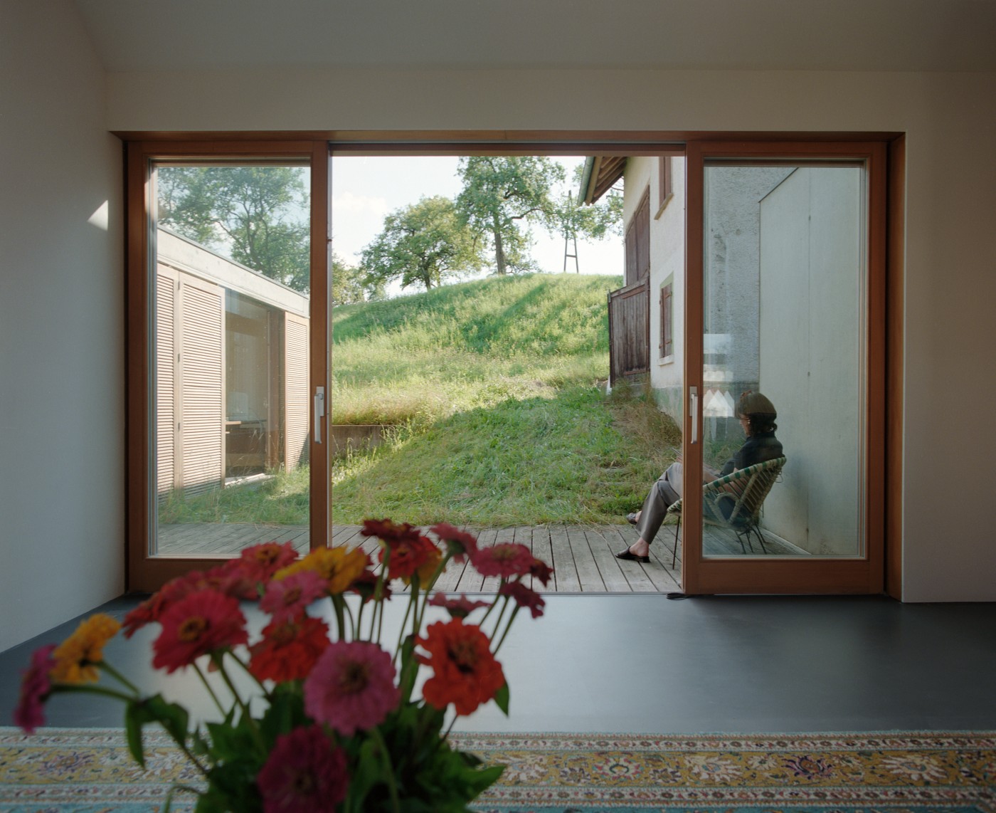 view into courtyard